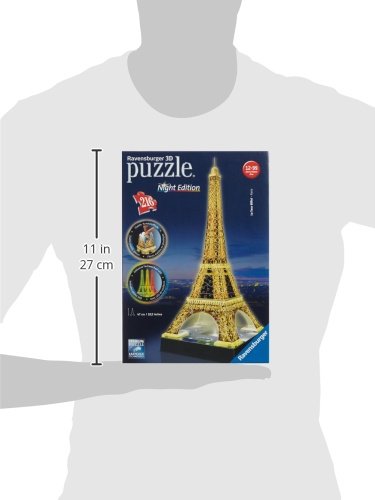 Ravensburger Italy Puzzle 3D Eiffel Tower-Edizione Speciale Notte, 216 Pezzi, RAP125661 - 11