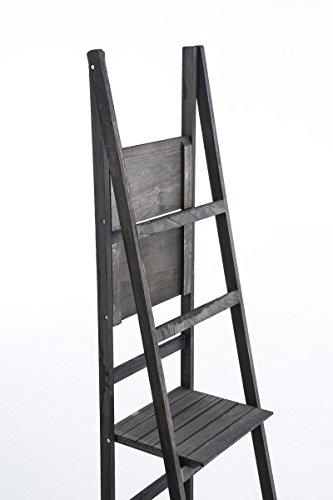 CLP Scaffale a Scala Alma – Scala in Legno 4 Ripiani I Scaletta Decorativa Pieghevole I Scaffale a Scala Stile Shabby Chic Porta Piante I Scala Decorativa Libreria con Mensole Marrone Scuro - 8