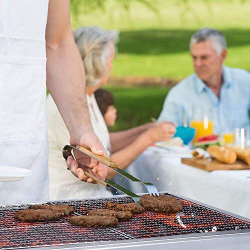 Mbuynow Barbecue Griglia a Carbone Professionale per 5-10 Persone, Utensile BBQ Grill Barbecue Carbone Pieghevole per Picnic con Gli Amici, Riunione di Famiglia in Balcone e Giardino, Campeggio ECC - 6