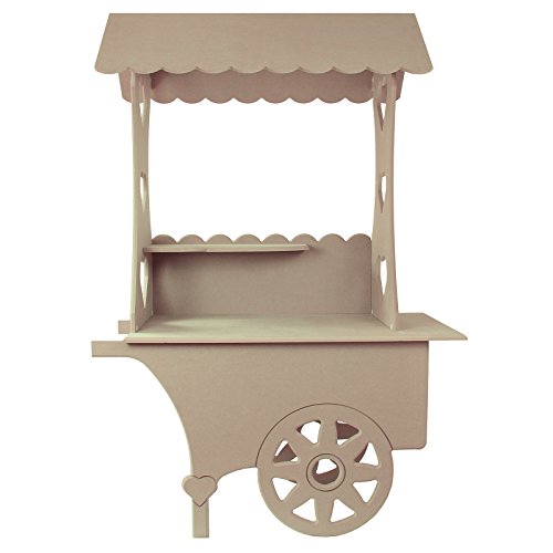 MonsterShop – Carretto dei Dolci in Legno MDF per Matrimonio, Compleanno e Battesimo 199cm x 133cm x 73cm - 2