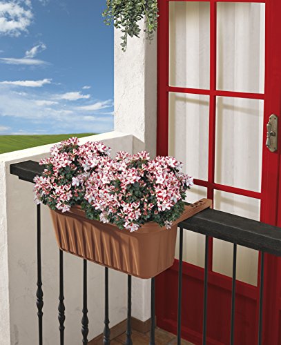 Bama Fioriera Rondine di 50 cm da balcone, Terracotta - 3