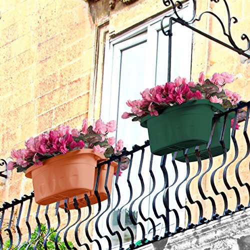 Bama 30230 Fioriera Klunia di 40 cm da balcone, Terracotta - 5