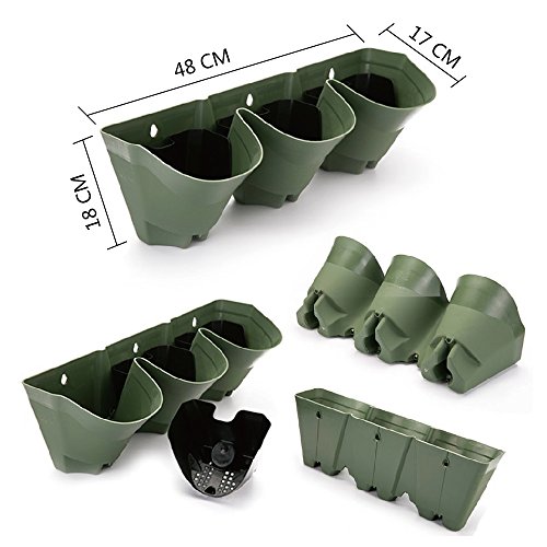 WORTH Garden Self Watering Vertical 36 fioriere tasche in confezione da 12 pezzi - 3