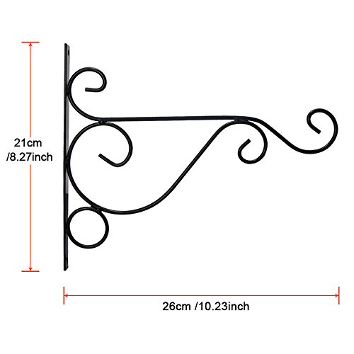 Jtdeal, Gancio portavaso, per sospensione, Supporto a parete per vasi, cesti, fioriere, lanterne e scacciapensieri - 6