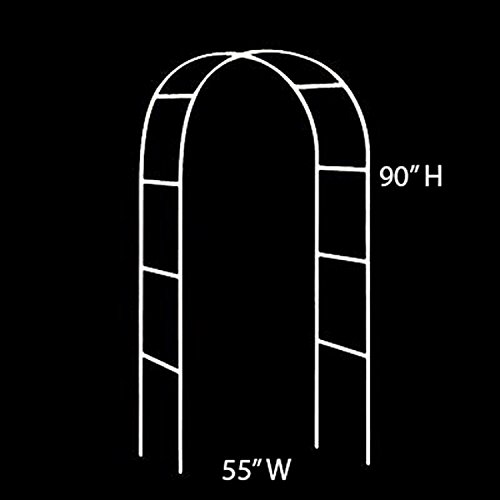 Deanyi Bianco 2.4 m Metal Arch Giardino Gazebo Rosa Piatto Arrampicata Arcade Matrimonio Decorazione - 4