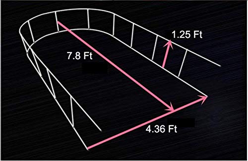 Deanyi Bianco 2.4 m Metal Arch Giardino Gazebo Rosa Piatto Arrampicata Arcade Matrimonio Decorazione - 7