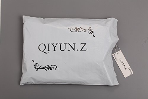 QIYUN.Z Donne Casuali Manica Lunga Pulsante Chiffon con Scollo A V Arredamento Camicie Orlo Irregolare Cime - 7