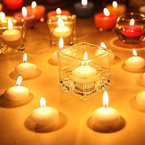 DEOMOR (Dia. 3.5cm) 90pz Candele Galleggianti Avorio Bianche Decorativo Cena Feste Matrimonio Compleanno - 7