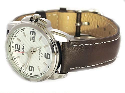 Casio Collection MTP-1314PL-7AVEF, Orologio da polso Uomo, Bianco (Bianco/Marrone) - 4