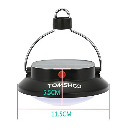 TOMSHOO Lampada Solare Campeggio 200LM 12 LEDs Ricaricabile Lanterna con 3 modalità per Escursione di Campeggio Esterna della Tenda - 8