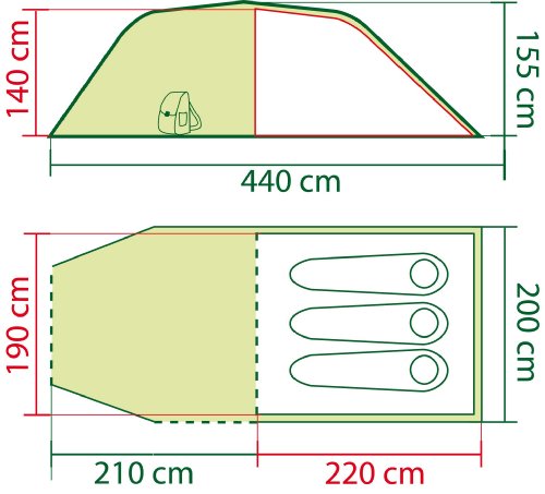 COLEMAN Coastline 3 PLUS 3-Personen-Tunnelzelt - 3