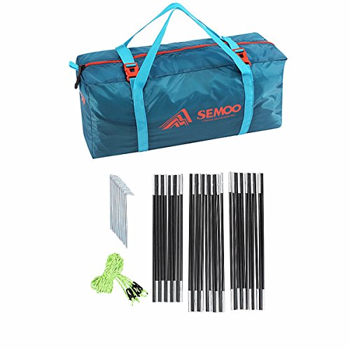 Semoo Tenda Campeggio Impermeabile per Famiglia, 2-3 Persone, 4 Stagioni, 310 x 240 x 130 cm, Ingresso D, con zanzariera, Inclusa la Borsa per Il Trasporto - 7