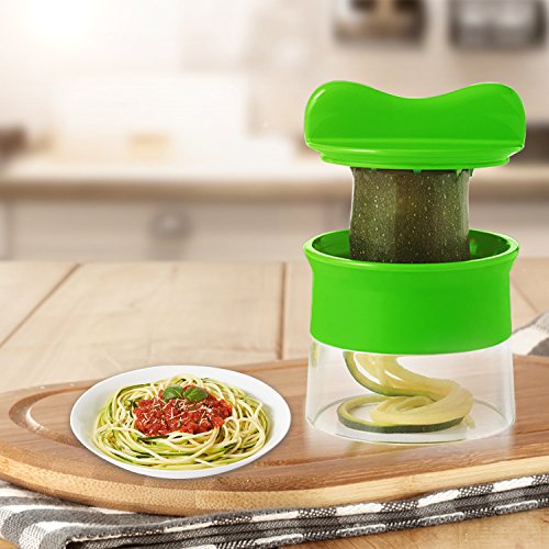 Creativo Spiral Slicer Spiralizzatore Verdura Affetta Verdura a Spirale Affettatrice Grattugia Cetriolo e Zucchine - Duomishu - 7