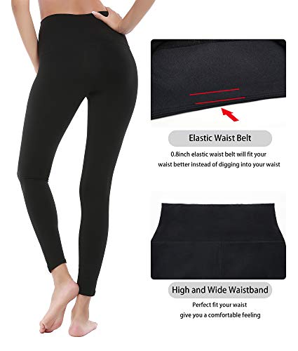 DeepTwist Donna Pantaloni da Yoga Alto Vita - Yoga Fitness Spandex Palestra Sport Legging, UK-DT4005-Black-8 - 3