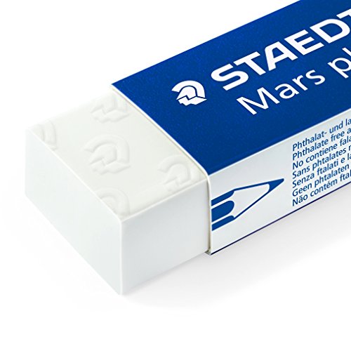 STAEDTLER confezione da 4 gomme da cancellare Mars Plastic, colore bianco, senza ftalati né lattice, ottime prestazioni e lunga durata, 52650BK4DA - 3