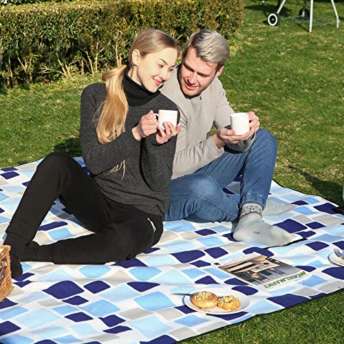 SONGMICS 200 x 200 cm Coperta Telo PIC-nic Tappeto Campeggio Giardino Impermeabile Pieghevole Manico Multiuso GCM71L - 2