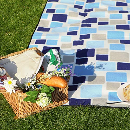 SONGMICS 200 x 200 cm Coperta Telo PIC-nic Tappeto Campeggio Giardino Impermeabile Pieghevole Manico Multiuso GCM71L - 8