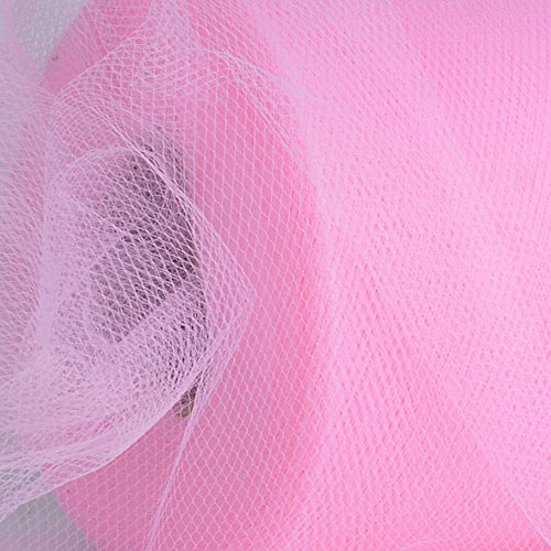 (91m*15cm) 1 Rotolo Bobina di Tulle Rosa Poliestere Decorativo per Decorazione Fai da Te Bomboniere Matrimonio Festa Tavolo Sedia - 3