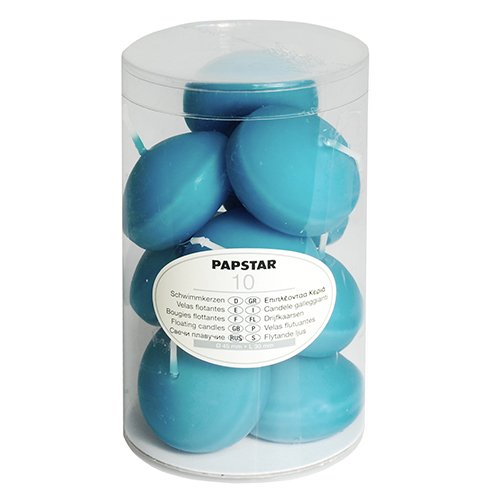 Papstar 82260 candele galleggianti, diametro: 45 mm, turchese - 2