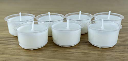 Premium 7 a 8 ore tempo di combustione Coppa trasparente Tea Lights 100% eco-friendly lumini, colore bianco, confezione da 72 candele luci notturne di alta qualità in cera di soia - 6