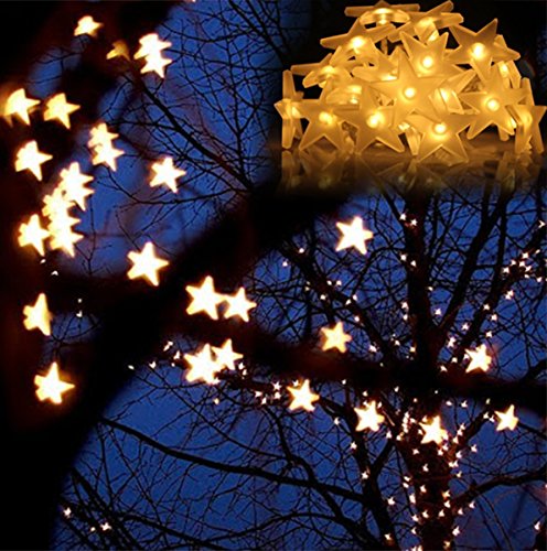 MOVEONSTEP Stringa di Luci, Catena Luminosa, 30 LED Stelle, 4,65 Metri, Decorativa da Interni e Esterni, Anche per Festa, Giardino, Natale, Halloween, Matrimonio (30 LED) - 3