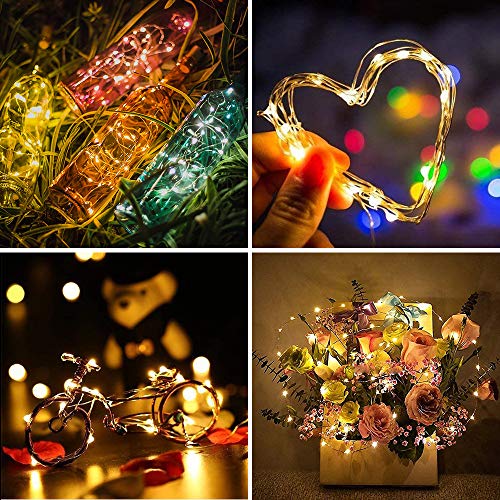 Luci per Bottiglie, Luci a catena a LED,Luci a filo di rame, Lucine bottiglia per Fai da te, Feste, Matrimonio, Halloween, Natale-AMEU - 5