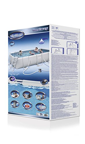 Bestway 56456 Piscina Power Steel Frame Rettangolare, 412x201x122 cm - 4