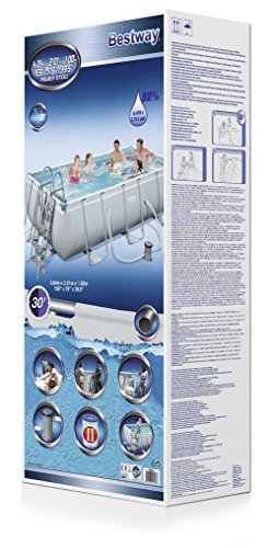 Bestway Power Steel Piscina Rettangolare con Struttura Metallica, 6478 Litri, 404x201x100 cm - 4