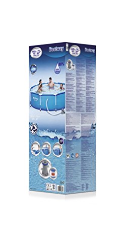 Bestway Bordi Rotonda 4678L Blu Fuori Terra Best Way Piscina Steel PRO Max Cm 305X76, cap 4.678 Lt, Pompa Filtro 58381 1,24 789, 4678 Litri, 305 x 76 cm - 3