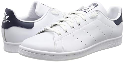 adidas Originals, Stan Smith, Sneakers, Unisex - Adulto, Bianco (Core White/Dark Blue), 44 EU - 5