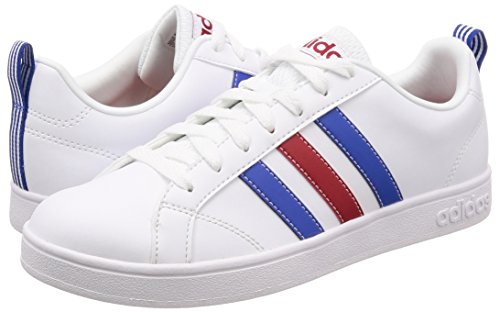 adidas VS Advantage Scarpe da ginnastica, Uomo, Bianco (Ftwbla/Azul/Rojpot), 43 1/3 EU - 5