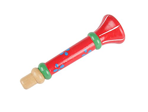 Outflower 1Pcs Enfants Sifflet Trompette en Bois Instruments de Musique Jouets pour Convient pour 12 Mois ou plus Bébé Musique de Puzzle de l'éducation Précoce Couleur aléatoire - 9