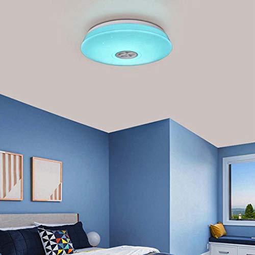 Plafoniera a LED con altoparlante Bluetooth, 95V-265V Plafoniera WiFi WiFi senza fili, Stand by Alexa Echo e Google Smartphone APP Dimmerabile GAOLIQIN - 2