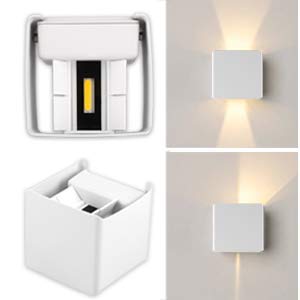 Applique da Parete Moderna 10W 3000K 1000LM, Hommie Lampada da Parete Alluminio Impermeabile per Camera da Letto, Soggiorno, Sala da Pranzo, Corridoio, Luce Bianca Calda- (Bianco) - 4