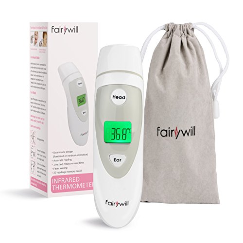 Termometro Bambini Fairywill Orecchio e Fronte Termometro,4 in 1 Termometro Digitale per Neonati,Bambini,Adulti e Oggetti, Allarme Febbre con CE e FDA Certificazione（JPD-FR401） - 7