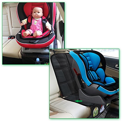 Rovtop sedile auto con tasche taglia universale per seggiolini auto neonato e bambino avanti (nero) - 5