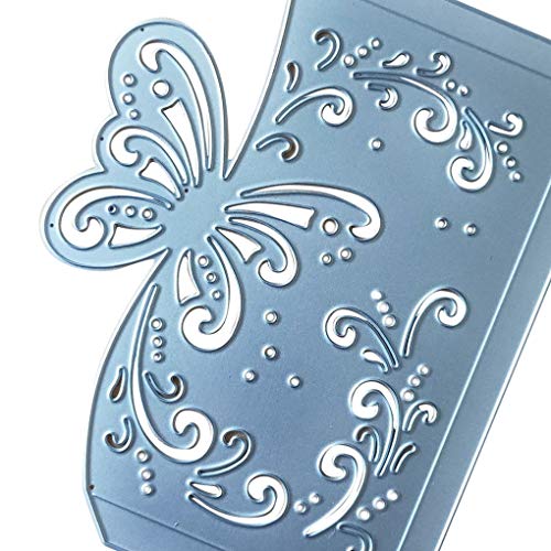 Rekkles Modello di Farfalla Fustelle, Stencil Scrapbooking goffratura Album Crafts Carbonio Modello d’Acciaio - 9