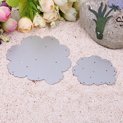 Demiawaking 2pcs Rosa Fustelle Stencil per DIY Scrapbooking Album per Biglietti per Goffratura Modello Dieci stili (06) - 3