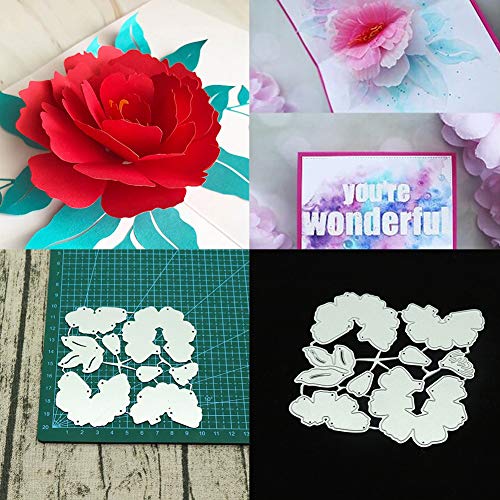 Taglio Dies Clifcragrocl fiore 3D DIY metal fustella stencil scrapbook Paper Cards album Craft Decor – argento - 2